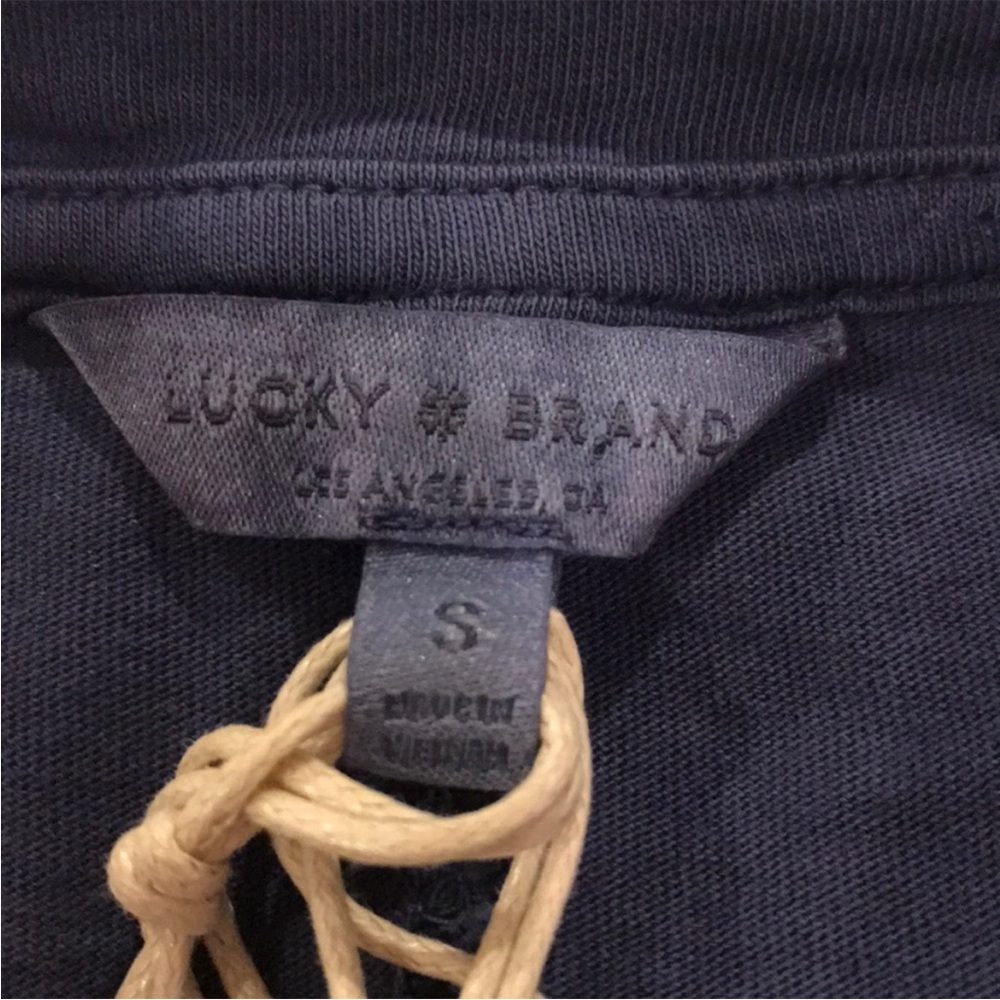 Lucky Brand Navy Blue Knot Front T Shirt - Picture 2 of 3